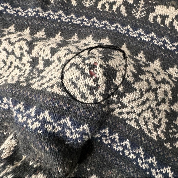 Vintage Eddie Bauer Rare Wool Blend Nordic Forest Moose Sweater Large Men’s - Picture 9 of 9